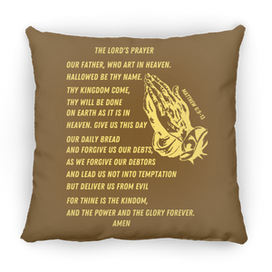 Lord's Prayer Pillow Gold