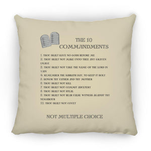 The 10 Commandments Pillow - Black