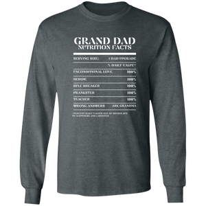 Nutrition Facts T-Shirt LS - Grand Dad - White