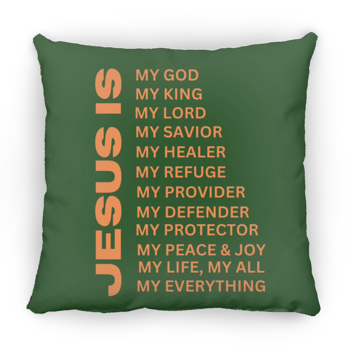 Jesus Is Christian Pillow Orange