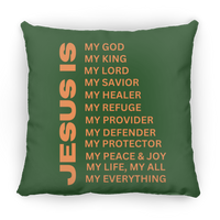 Jesus Is Christian Pillow Orange