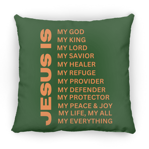 Jesus Is Christian Pillow Orange