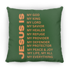 Jesus Is Christian Pillow Orange