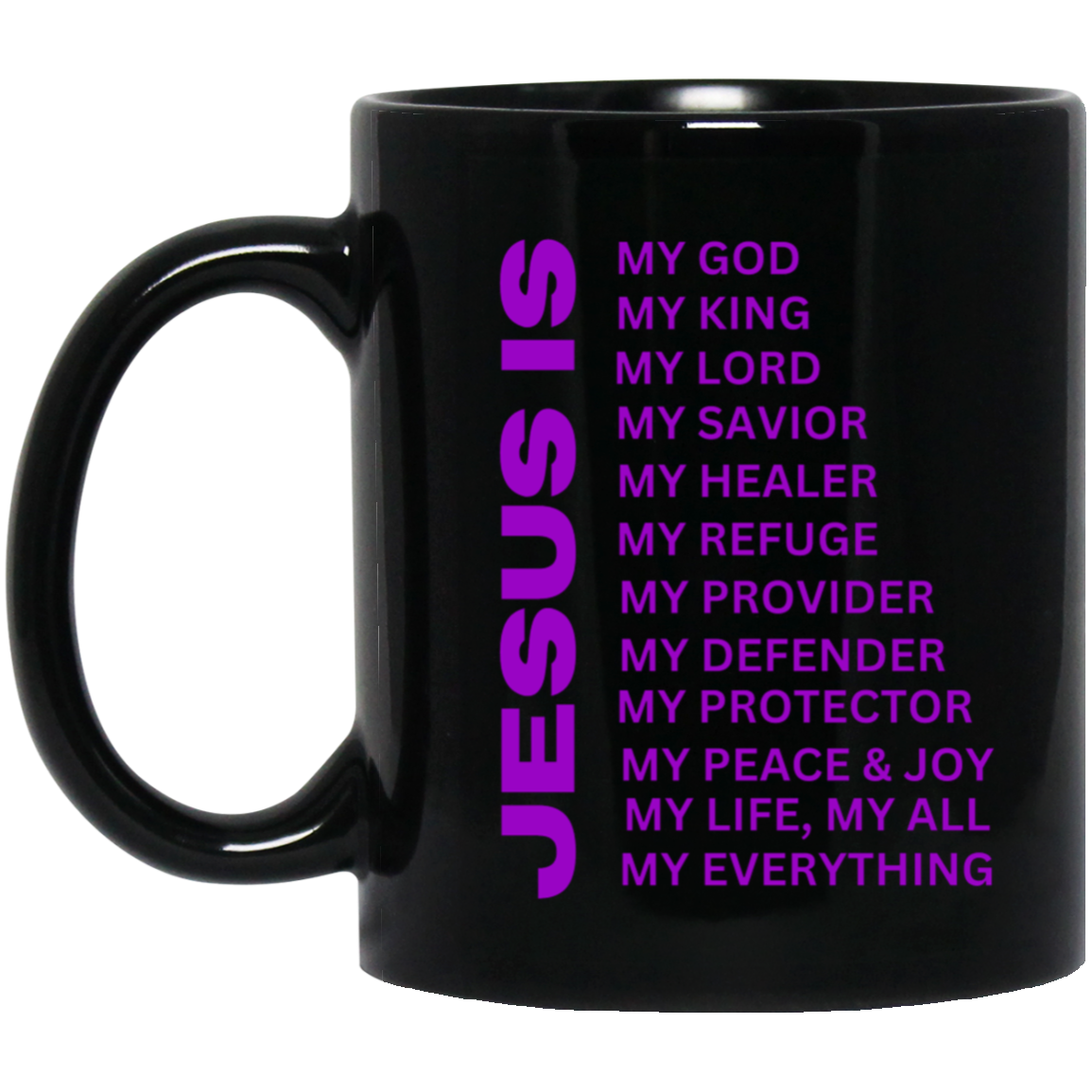 Jesus Is Christian Mug Purple