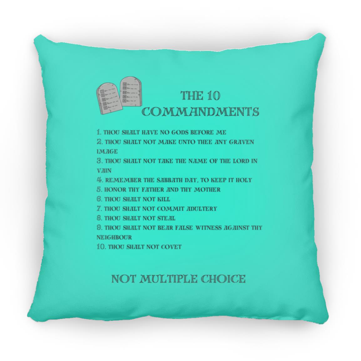 The 10 Commandments Pillow - Black