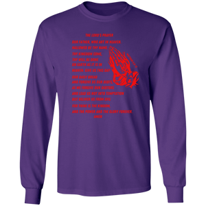 Lord's Prayer Long Sleeve T-shirt Red