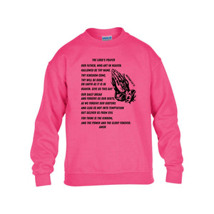 Lord's Prayer Youth Crewneck Sweatshirt - Black