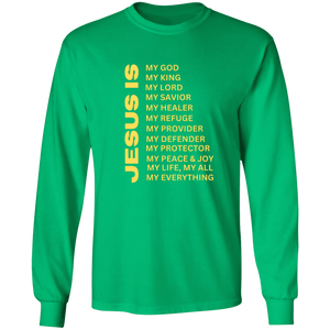 Jesus Is Christian T-Shirt - Long Sleeve Gold