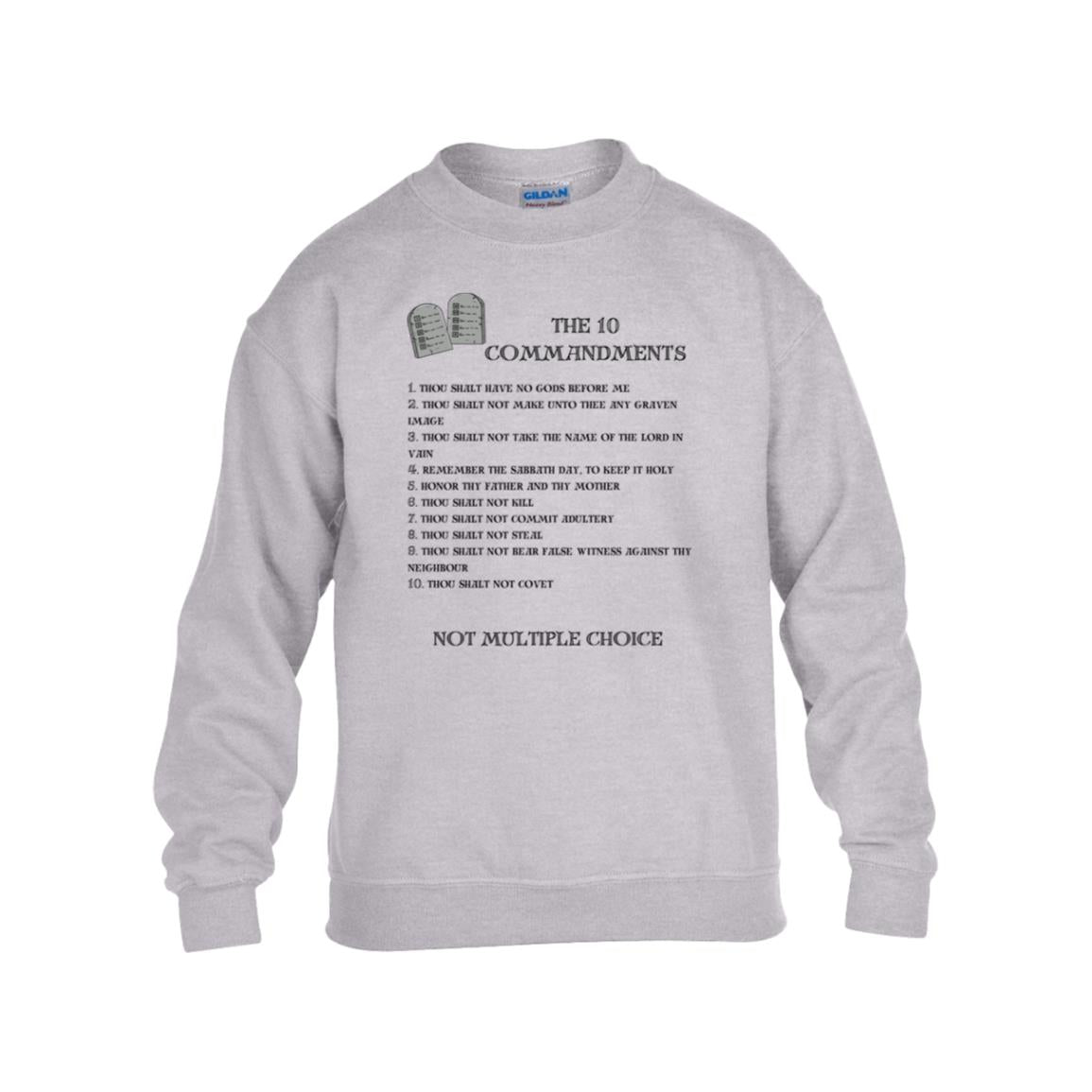 The 10 Commandments Youth Crewneck Sweatshirt - Black