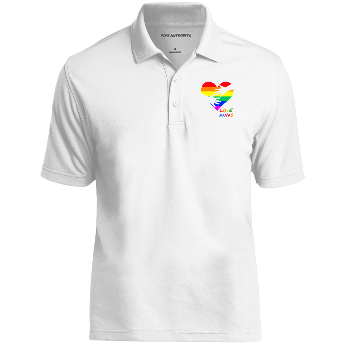 Love Wins Heart Short Sleeve Polo