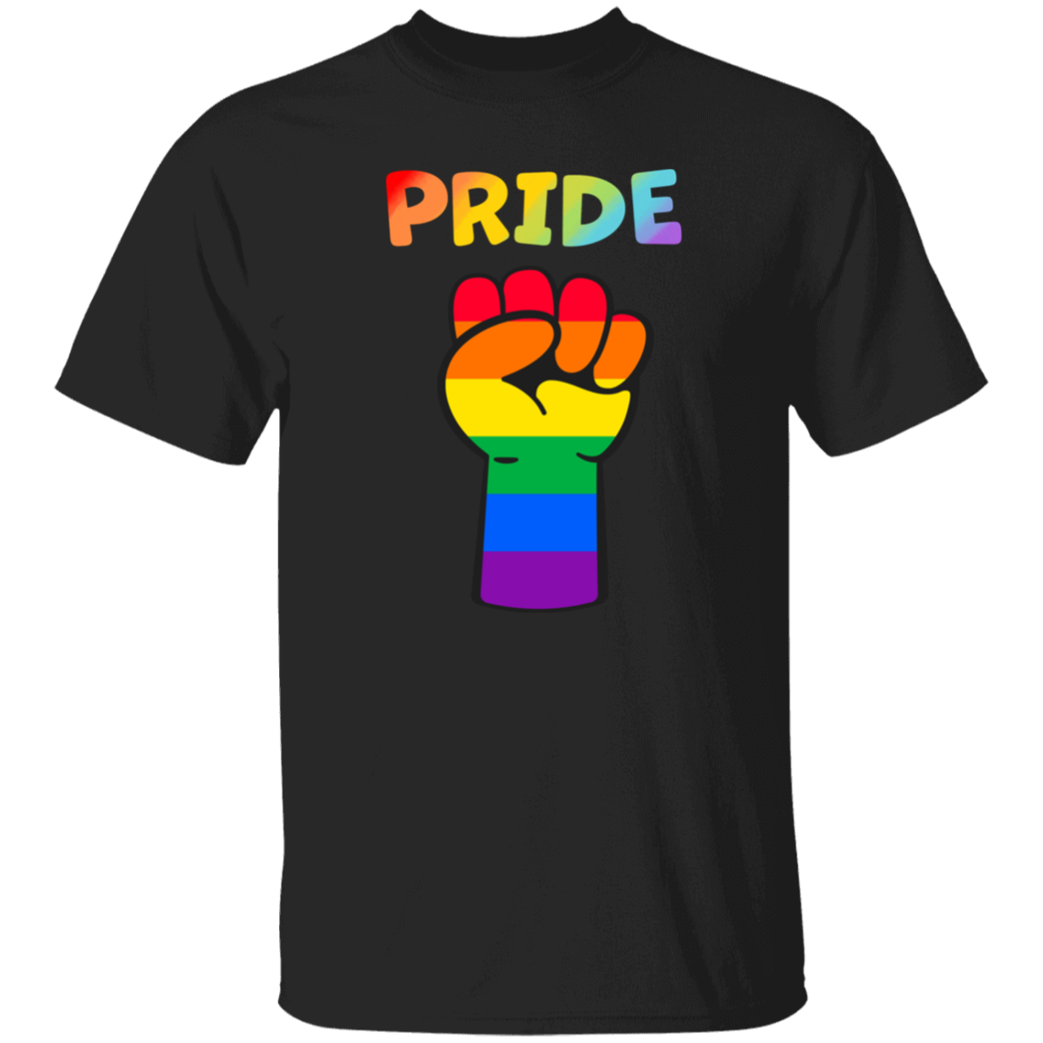 Rainbow Pride Fist Short Sleeve Shirt