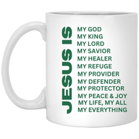 Jesus Is Christian Mug Green