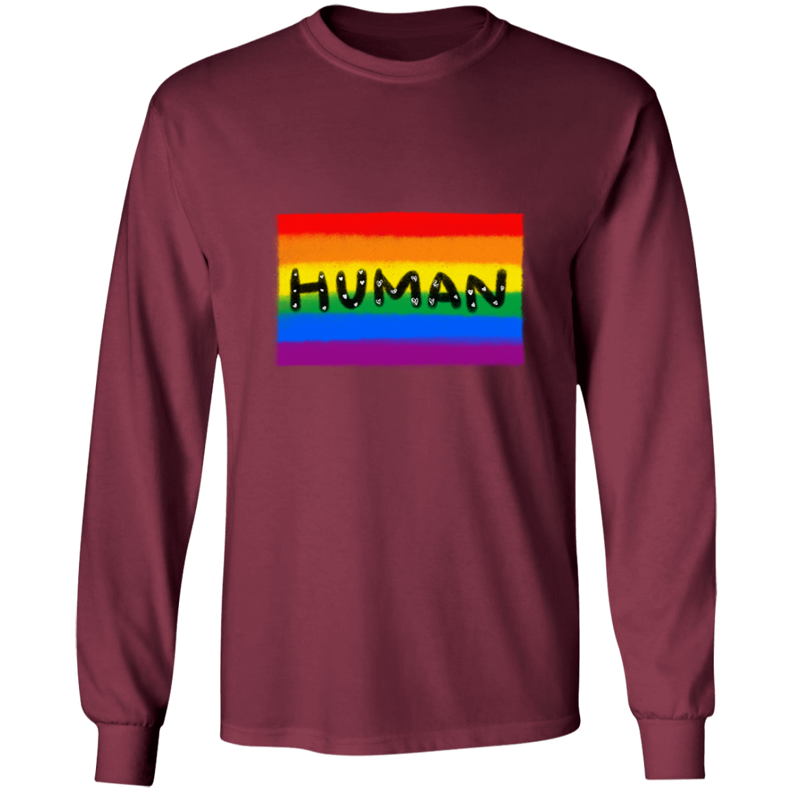 Human Pride Flag Long Sleeve Shirt