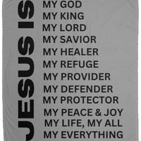 Jesus Is Cozy Plush Fleece Blanket - Black