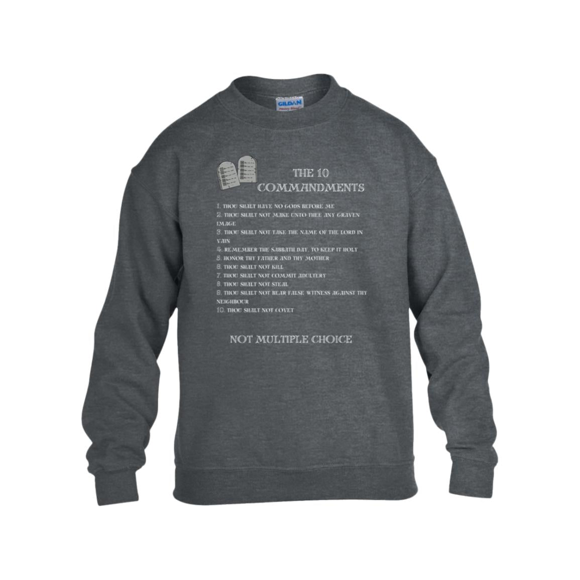 The 10 Commandments Youth Crewneck Sweatshirt - White