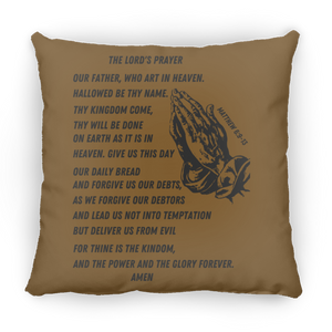 Lord's Prayer Black Pillow