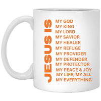 Jesus Is Christian Mug Orange