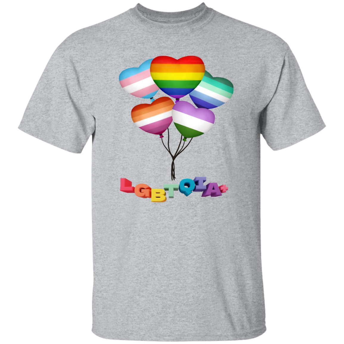 Pride Heart Balloons Short Sleeve Shirt