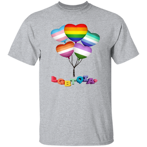 Pride Heart Balloons Short Sleeve Shirt