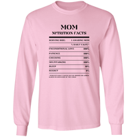 Nutrition Facts T-Shirt LS - Mom - Black