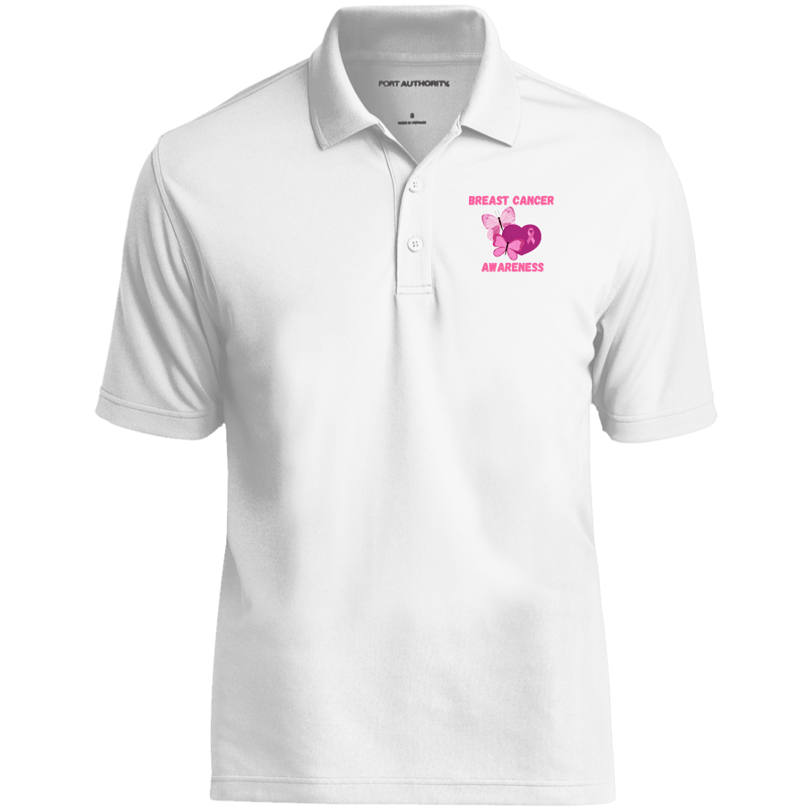 Breast Cancer Awareness Short Sleeve Polo