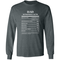 Nutrition Facts T-Shirt LS - Dad - White