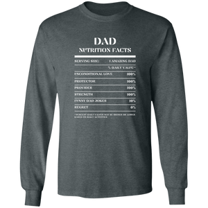 Nutrition Facts T-Shirt LS - Dad - White