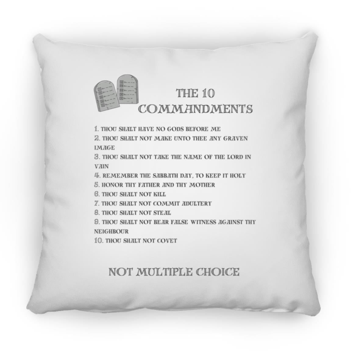 The 10 Commandments Pillow - Black