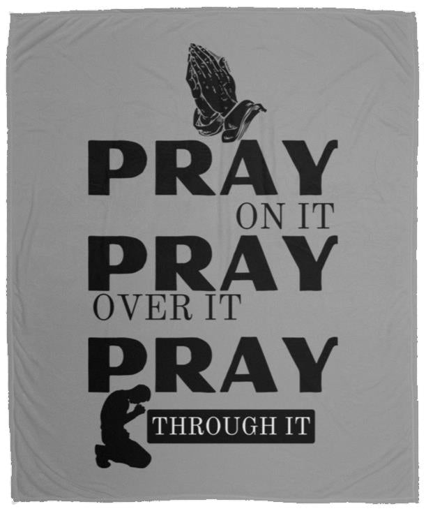 Pray On Cozy Plush Fleece Blanket