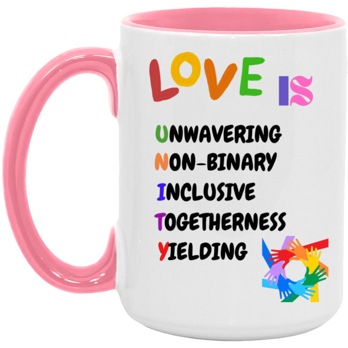 Love Is Unity Accent Mug