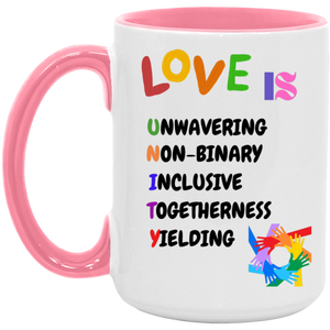 Love Is Unity Accent Mug