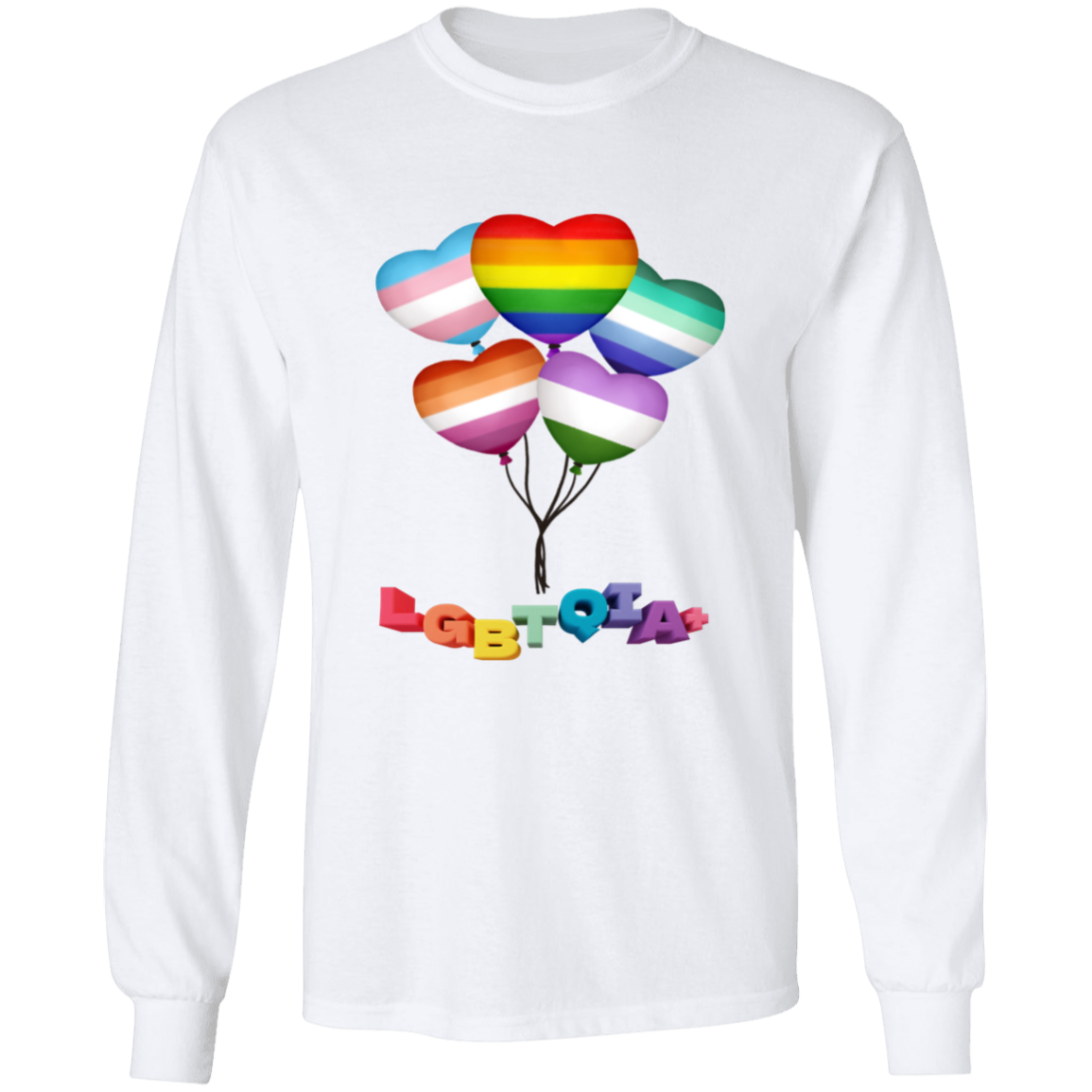 Pride Heart Balloons Long Sleeve Shirt