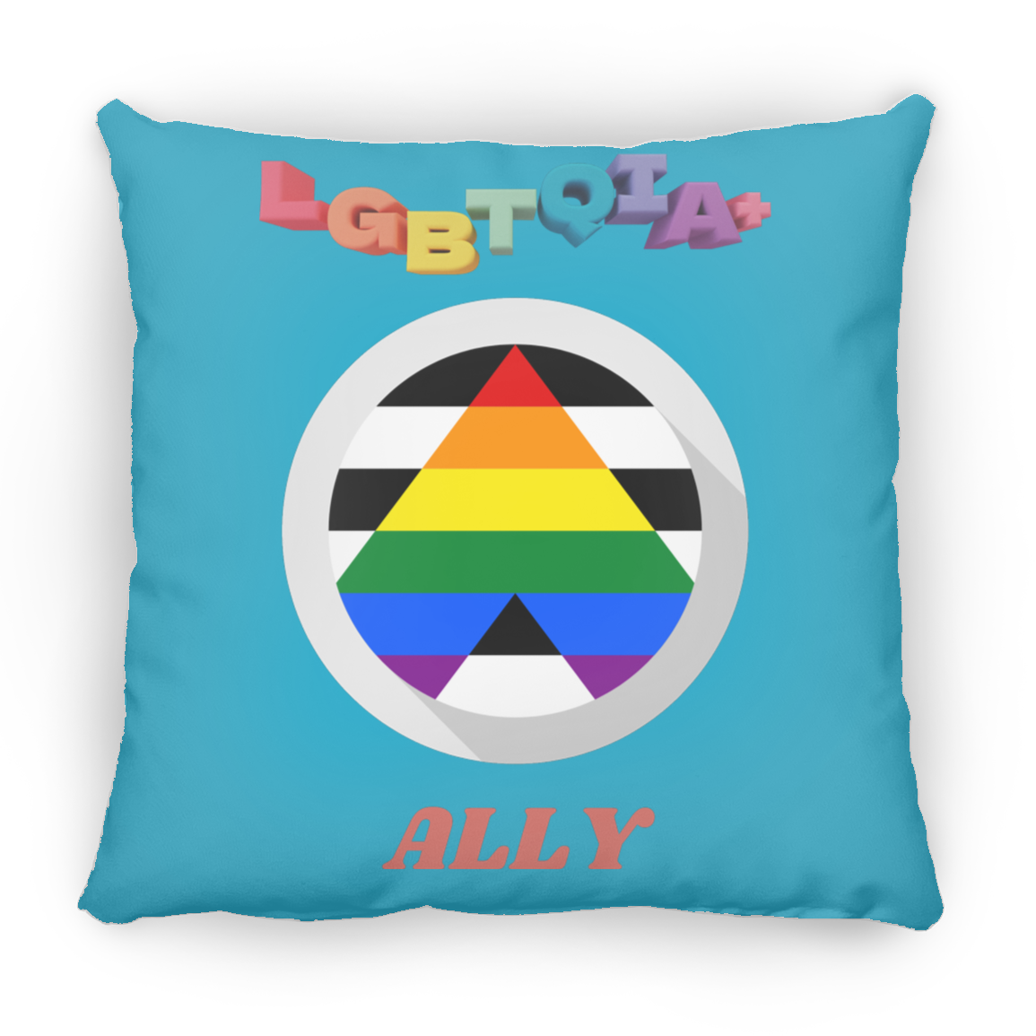 LGBTQIA+ ALLY SQUARE PILLOW