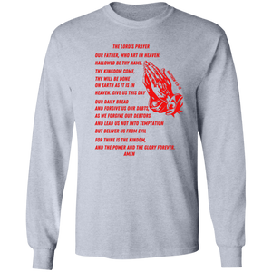 Lord's Prayer Long Sleeve T-shirt Red