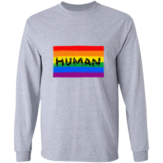 Human Pride Flag Long Sleeve Shirt