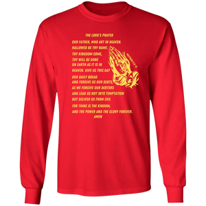 Lord's Prayer Long Sleeve T-shirt Gold