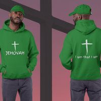 Jehovah Pullover Hoodie Front & Back - White