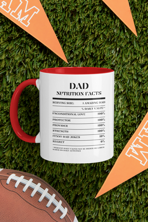 Nutrition Facts Accent Mug - Dad