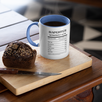 Nutrition Facts Accent Mug - Daughter