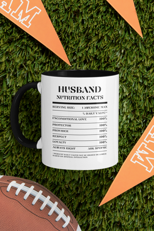 Nutrition Facts Accent Mug - Husband