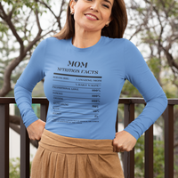 Nutrition Facts T-Shirt LS - Mom - Black