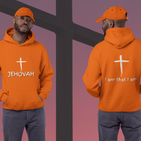 Jehovah Pullover Hoodie Front & Back - White