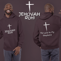 Jehovah Rohi Pullover Hoodie Front & Back - White