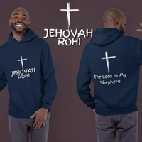 Jehovah Rohi Pullover Hoodie Front & Back - White