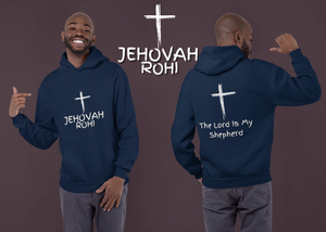 Jehovah Rohi Pullover Hoodie Front & Back - White