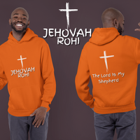 Jehovah Rohi Pullover Hoodie Front & Back - White