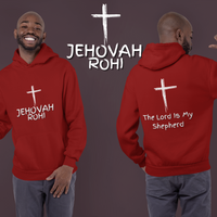 Jehovah Rohi Pullover Hoodie Front & Back - White