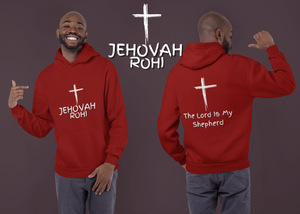 Jehovah Rohi Pullover Hoodie Front & Back - White