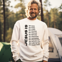 Jesus Is Crewneck Sweatshirt - Black