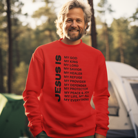 Jesus Is Crewneck Sweatshirt - Black